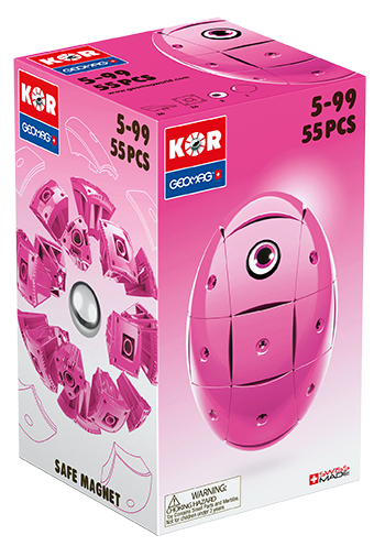 Geomag KOR Pantone Pink | Магнитный конструктор Геомаг Кор розовый PF.800.674.00 фото