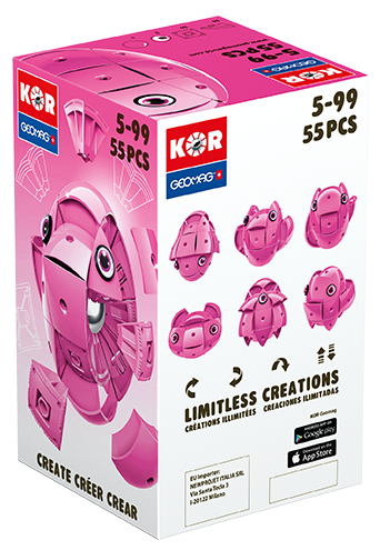 Geomag KOR Pantone Pink | Магнитный конструктор Геомаг Кор розовый PF.800.674.00 фото