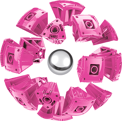 Geomag KOR Pantone Pink | Магнітний конструктор Геомаг Кор рожевий PF.800.674.00 фото