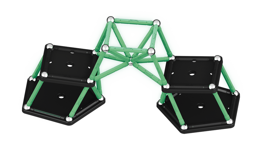 Geomag Glow 60 деталей | Магнитный конструктор Геомаг (светится в темноте) 338 фото