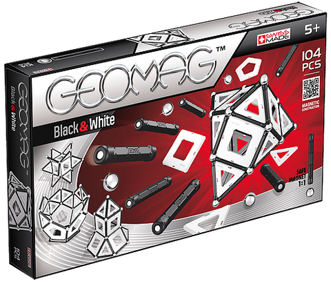 Geomag Panels бело-черный 104 детали | Магнитный конструктор Геомаг PF.511.013.00 фото