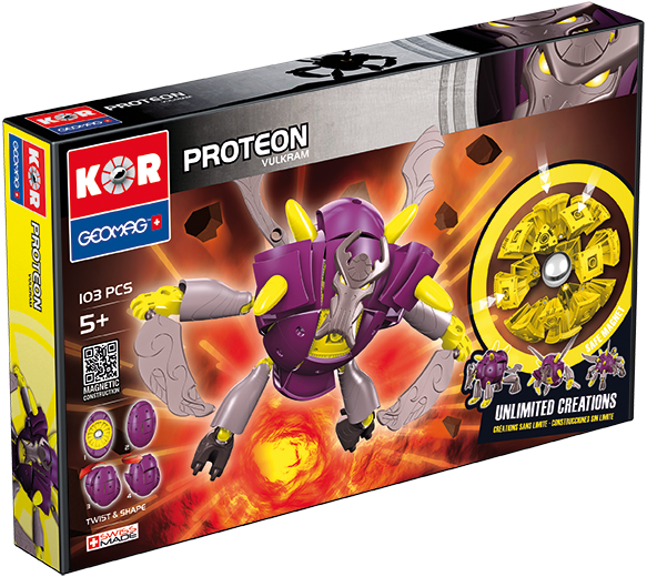 Geomag PROTEON Vulkram 103 деталі | Магнітний конструктор Геомаг Вулкрам PF.800.633.00 фото