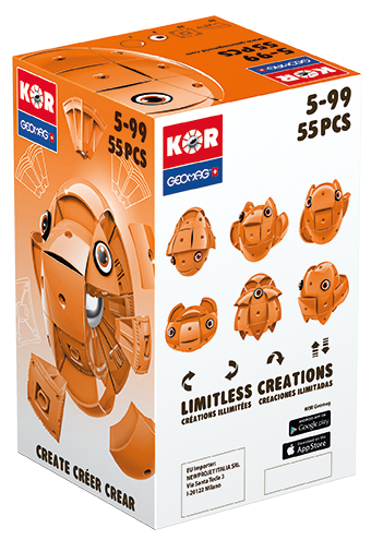 Geomag KOR Pantone Orange | Магнітний конструктор Геомаг Кор помаранчевий PF.800.671.00 фото